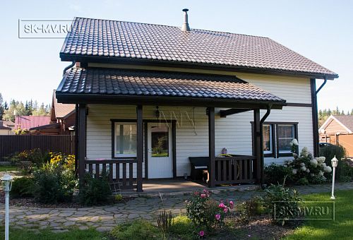 Построенный небольшой каркасный коттедж с мансардным этажом Галактика 9 - 6