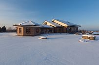 Фото репортаж с места строительства комбинированного дома площадью 1400 кв м с цоколем и СПА в д Пеники Ленобласти - мини - 10