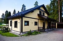 Строительство большого желтого каркасного дома с гаражом и сауной в пгт Сиверский - мини - 12