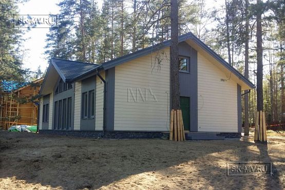 Фото репортаж с места строительства одноэтажного зимнего дома 136 кв м по скандинавской технологии в кп Волшебное озеро - 23