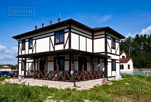 Построенный по каркасной технологии в к п Парквэй загородный дом для постоянного проживания в стиле фахверк площадью 200 кв м - 30