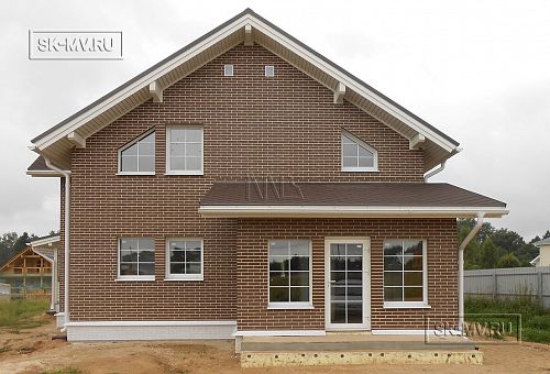 Строительство каркасного двухэтажного коттеджа около 200 кв м с террасой в деревне Себенки - 1