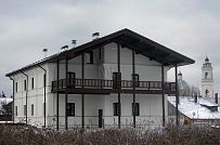 Фото репортаж с места строительства Дома художников 1600 кв м из кирпича с цокольным этажом по старинным чертежам 19 века в Тарусе Калужской области - мини - 23