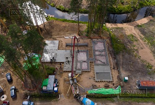 Монтаж индивидуального расчётного фундамента УШП PRO для строительства кирпичного дома в Рощино 2, S плиты = 530 кв.м, Лениградская обл. - 16