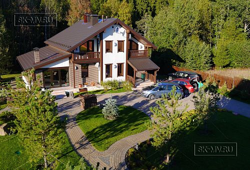 Строительство современного каркасного коттеджа с цокольным этажом в п Ольшаники - 9