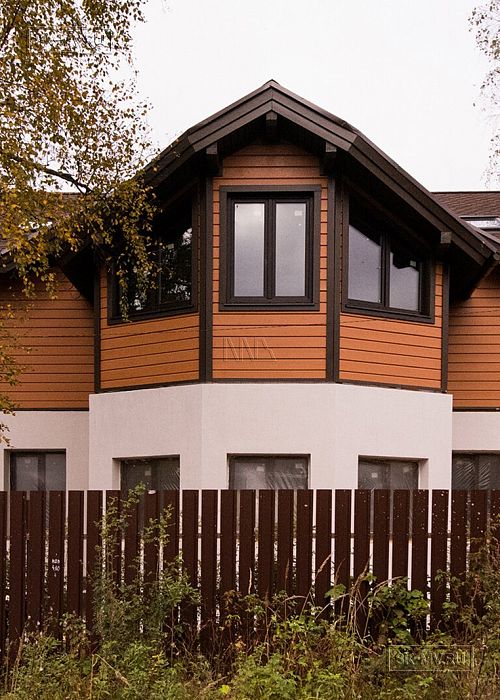 Строительство комбинированного загородного дома из газобетона и дерева в п Володарский