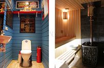 Дизайн интерьера одноэтажного каркасного СПА комплекса с бассейном в Зеркальном - мини - 2