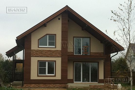 Фото репортаж с места строительства каркасного дома около 146 кв м с планкеном в д Сорокино Московской обл - 2