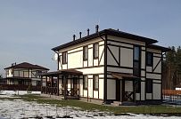 Построенный по каркасной технологии в к п Парквэй загородный дом для постоянного проживания в стиле фахверк площадью 200 кв м - мини - 2