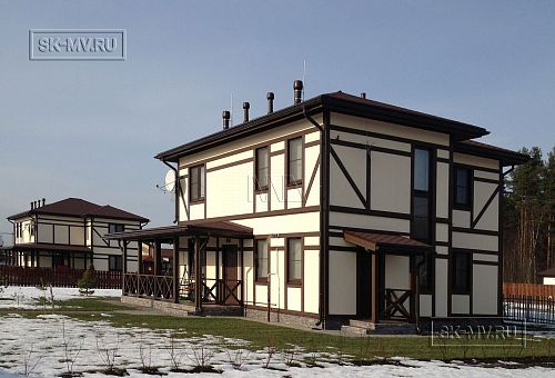 Построенный по каркасной технологии в к п Парквэй загородный дом для постоянного проживания в стиле фахверк площадью 200 кв м - 2