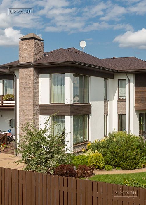 Строительство надежного газобетонного дома с панорамными окнами в д Олики