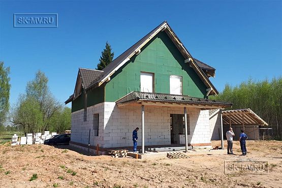 Энергоэффективный комбинированный дом построен в сочетании каркасной технологии и газобетона в селе Орлино в Гатчинском районе Ленинградской области - 15