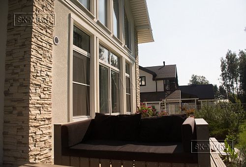 Строительство каркасного дома с навесом для автомобиля в п Пески - 2