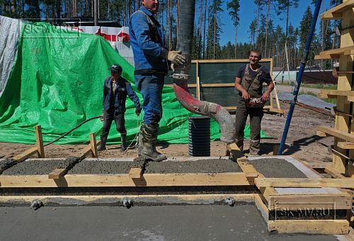 Монтаж индивидуального расчётного фундамента УШП PRO для строительства кирпичного двухэтажного дома в Рощино 2, S плиты = 340 кв.м, Лениградская обл. - 36