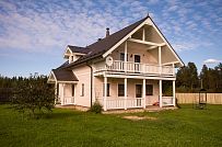 Строительство каркасного коттеджа с большой террасой в п Ольшаники - мини - 1