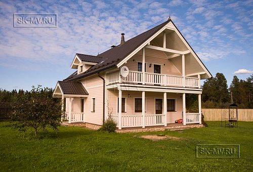 Строительство каркасного коттеджа с большой террасой в п Ольшаники - 1