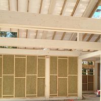 Утепление "глухих" секций фахверковых конструкций