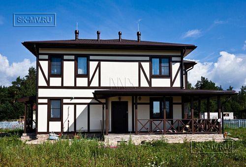 Построенный по каркасной технологии в к п Парквэй загородный дом для постоянного проживания в стиле фахверк площадью 200 кв м - 22