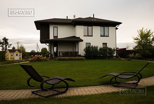 Строительство надежного газобетонного дома с панорамными окнами в д Олики - 7