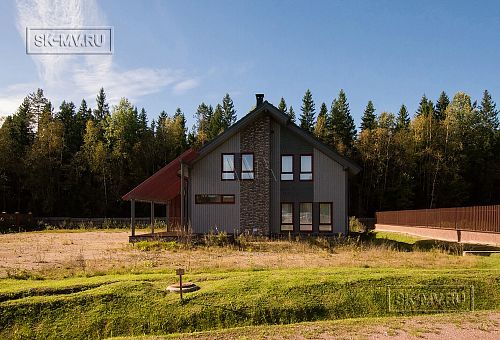 Строительство энергоэффективного каркасного дома в современном стиле, в п Галактика - 2