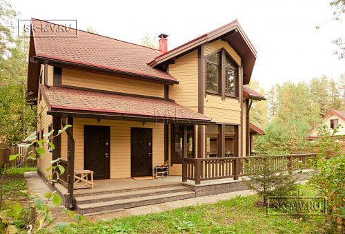 Строительство зимнего каркасного дома 175 кв м с эркером и мансардным этажом в п Вырица - 1