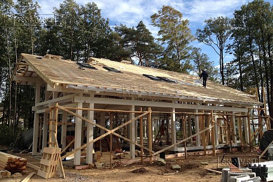 Строительство дома фахверк из дерева и стекла в Балтийской ривьере - 12