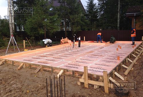 14. Утепление основания фундамента бани