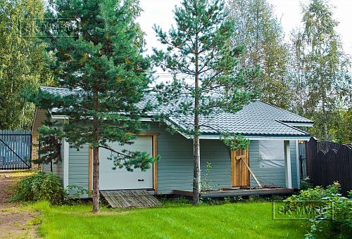 Строительство каркасного коттеджа с навесом для автомобиля и террасой в п Борисово - 2