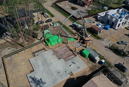 Монтаж индивидуального расчётного фундамента УШП PRO для строительства кирпичного двухэтажного дома в Рощино 2, S плиты = 340 кв.м, Лениградская обл. - 12