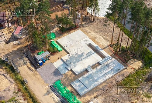 Монтаж индивидуального расчётного фундамента УШП PRO для строительства кирпичного дома в Рощино 2, S плиты = 530 кв.м, Лениградская обл. - 71