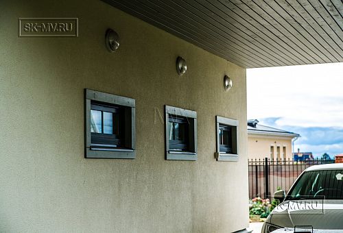 Строительство двухэтажного дома из газобетона с верандой с панорамным остеклением в КП Сосновое - 21