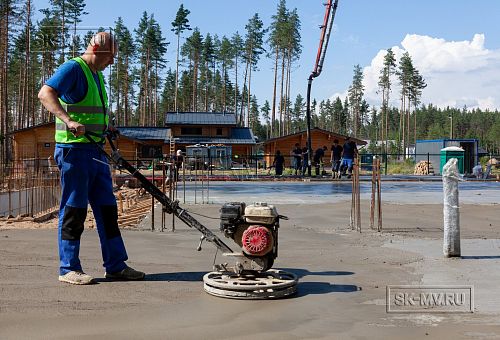 Монтаж индивидуального расчётного фундамента УШП PRO для строительства кирпичного дома в Рощино 2, S плиты = 530 кв.м, Лениградская обл. - 46