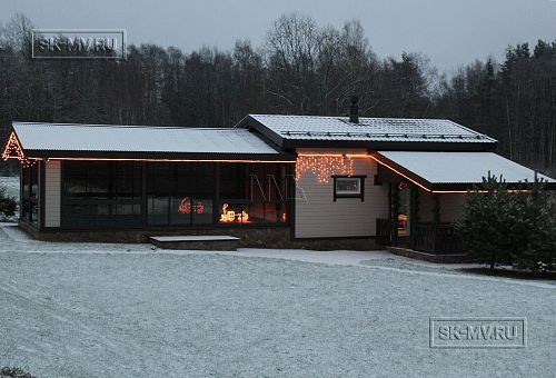 Построенный панорманый СПА комплекс 120 кв м с витражным остеклением и бассейном в п Зеркальный - 1