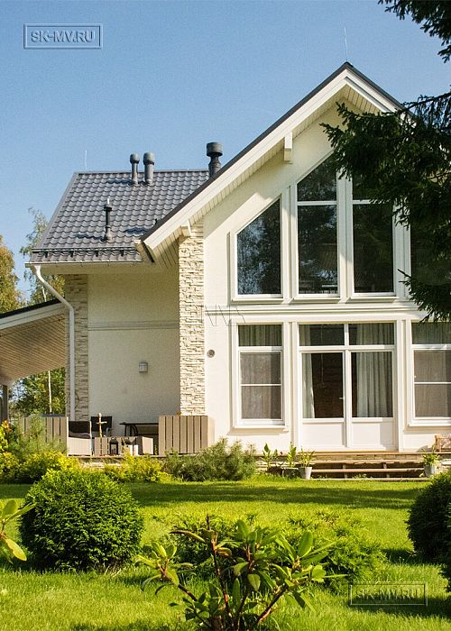 Строительство каркасного дома с навесом для автомобиля в п Пески