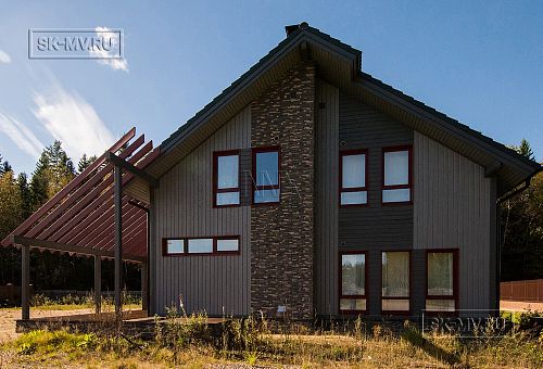 Строительство энергоэффективного каркасного дома в современном стиле, в п Галактика - 10