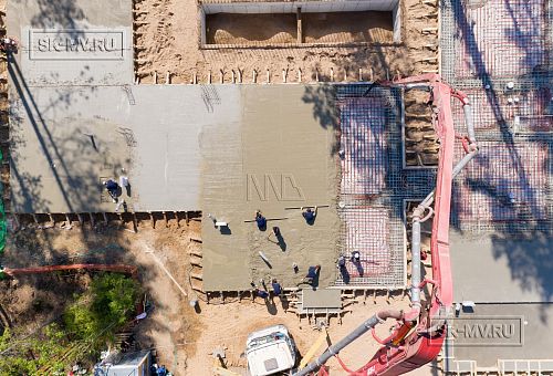 Монтаж индивидуального расчётного фундамента УШП PRO для строительства кирпичного дома в Рощино 2, S плиты = 530 кв.м, Лениградская обл. - 35