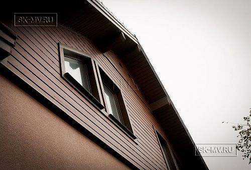 Строительство каркасного дома 190 кв м с комбинированной фасадной отделкой деревом и штукатуркой в п Жостово округ Мытищи - 6