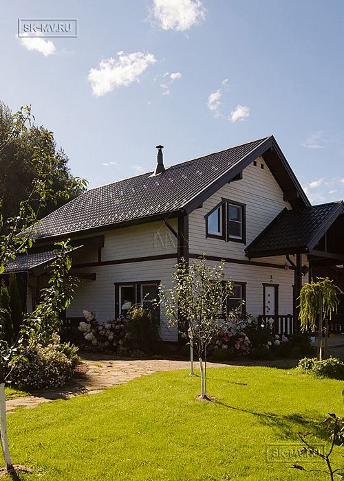 Построенный небольшой каркасный коттедж с мансардным этажом Галактика 9