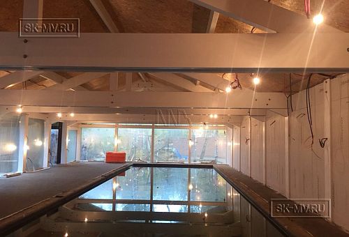 Монтаж фундамента УШП для строительства большого спа-комплекса 1000 кв м с бассейном в городе Котельники Московской области - 53