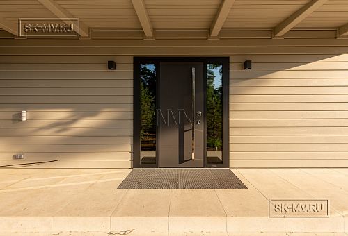 Фотографии П-образного дома в скандинавском стиле 238 кв м с панорамным остеклением, построенного в Сестрорецке - 14