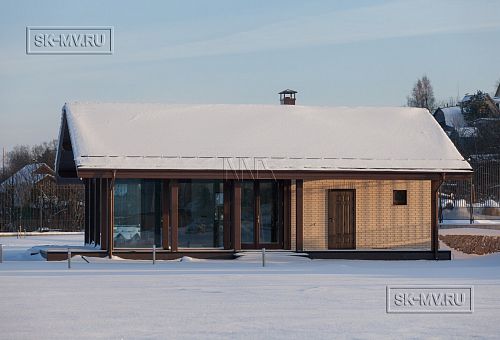 Строительство летней кухни по технологии фахверк с панорамным остеклением в д Пеники - 4