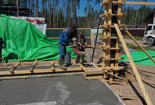Монтаж индивидуального расчётного фундамента УШП PRO для строительства кирпичного двухэтажного дома в Рощино 2, S плиты = 340 кв.м, Лениградская обл. - 35