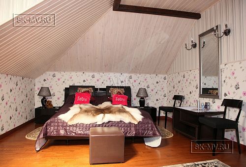 Дизайн интерьера в классическом стиле загородного дома с мансардой в кп Галактика - 14