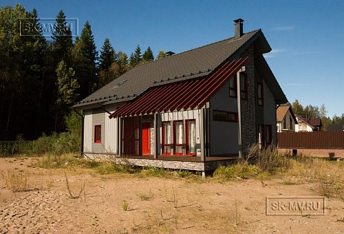 Строительство энергоэффективного каркасного дома в современном стиле, в п Галактика - 4