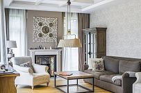 Пример внутренней отделки загородного дома с эркером в п Комарово - мини - 7