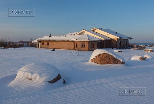 Фото репортаж с места строительства комбинированного дома площадью 1400 кв м с цоколем и СПА в д Пеники Ленобласти - 8