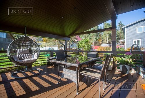 Построенный загородный дом с террасой по каркасной технологии в Сестрорецке под ключ - 4