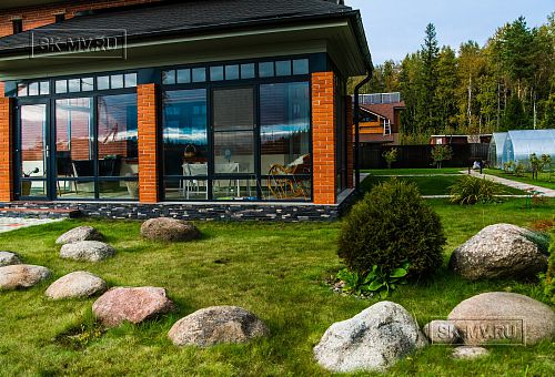 Строительство двухэтажного дома из газобетона с верандой с панорамным остеклением в КП Сосновое - 16