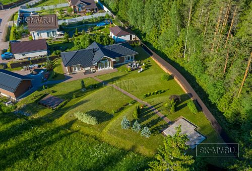 Одноэтажная усадьба в английском стиле в КП Галактика, технология каркас - 6