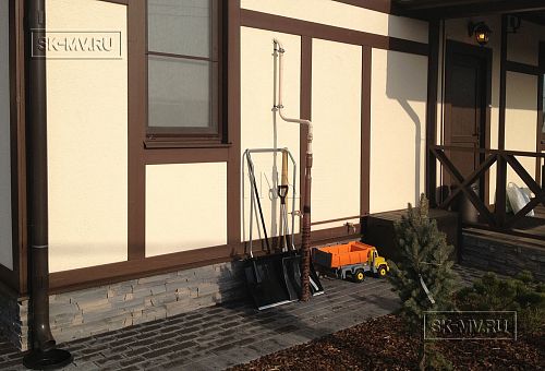 Построенный по каркасной технологии в к п Парквэй загородный дом для постоянного проживания в стиле фахверк площадью 200 кв м - 6